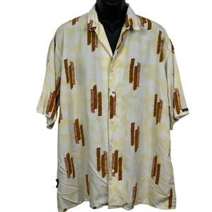 Vintage Southpole Hawaiian Tiki Short Sleeve Button Down Size L